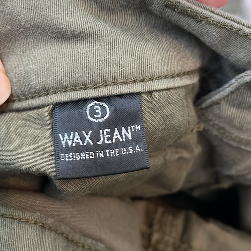 Wax Jeans Juniors Size Hunter Green Cargo Utility Skinny Leg Pants Size 3 - Picture 4 of 5